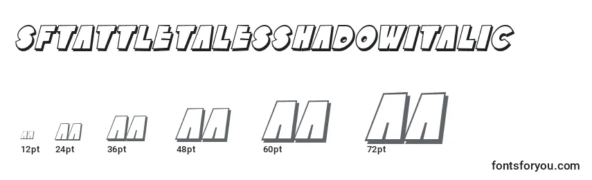 SfTattleTalesShadowItalic Font Sizes
