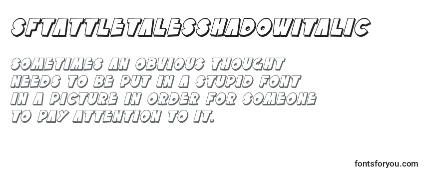 Обзор шрифта SfTattleTalesShadowItalic