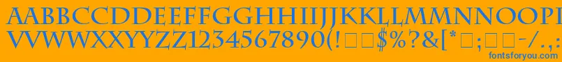 SenatusSsiBold Font – Blue Fonts on Orange Background