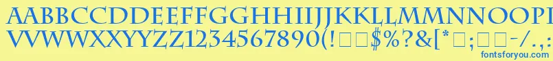 SenatusSsiBold Font – Blue Fonts on Yellow Background