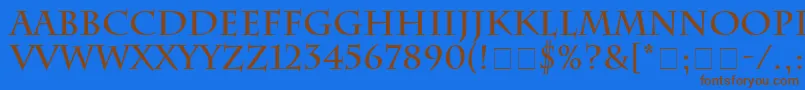 Шрифт SenatusSsiBold – коричневые шрифты на синем фоне