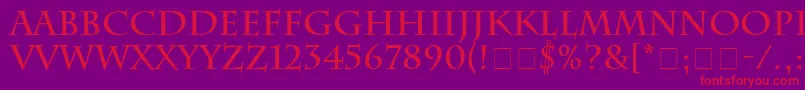 SenatusSsiBold Font – Red Fonts on Purple Background