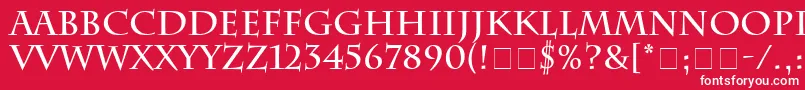 SenatusSsiBold Font – White Fonts on Red Background