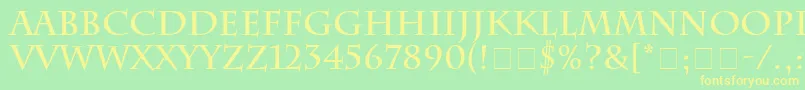 SenatusSsiBold Font – Yellow Fonts on Green Background