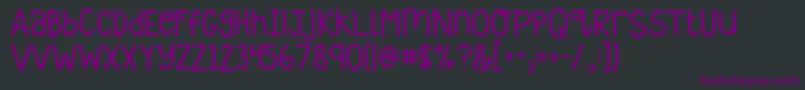 Kgwhotellsyourstory Font – Purple Fonts on Black Background