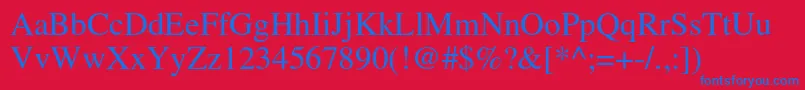 Agteutonicac Font – Blue Fonts on Red Background