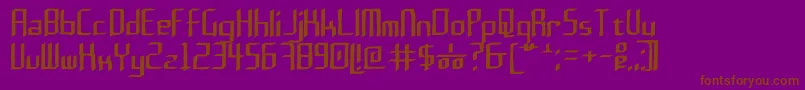 Rushil0.6 Font – Brown Fonts on Purple Background