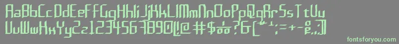 Шрифт Rushil0.6 – зелёные шрифты на сером фоне