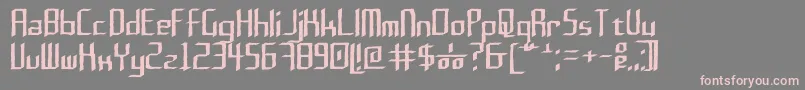 フォントRushil0.6 – 灰色の背景にピンクのフォント