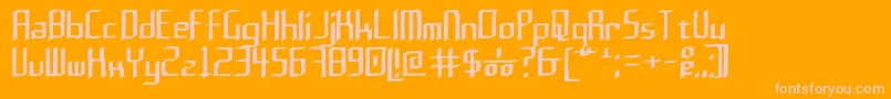 Шрифт Rushil0.6 – розовые шрифты на оранжевом фоне