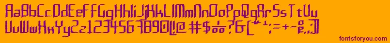 Rushil0.6 Font – Purple Fonts on Orange Background