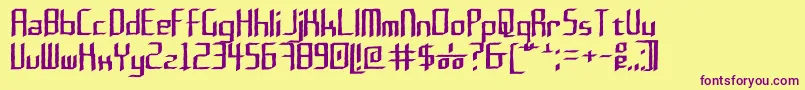 Шрифт Rushil0.6 – фиолетовые шрифты на жёлтом фоне