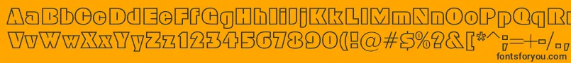 Geoc Font – Black Fonts on Orange Background