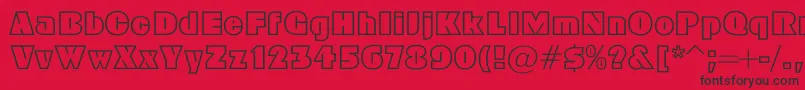 Geoc Font – Black Fonts on Red Background