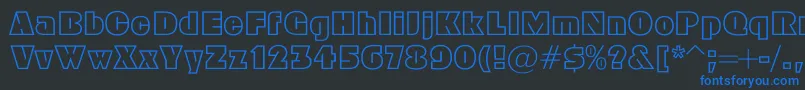 Geoc Font – Blue Fonts on Black Background
