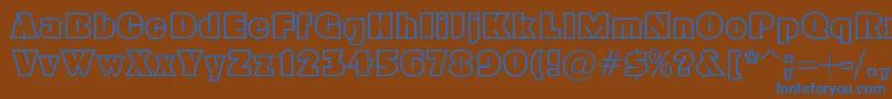 Geoc Font – Blue Fonts on Brown Background