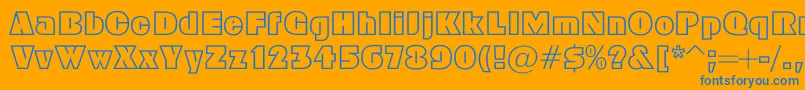 Geoc Font – Blue Fonts on Orange Background