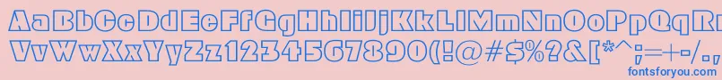 Geoc Font – Blue Fonts on Pink Background