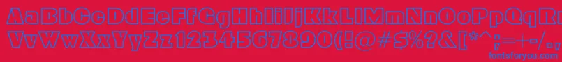 Geoc Font – Blue Fonts on Red Background