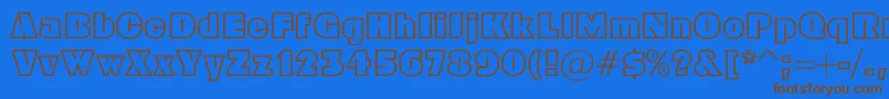 Geoc Font – Brown Fonts on Blue Background