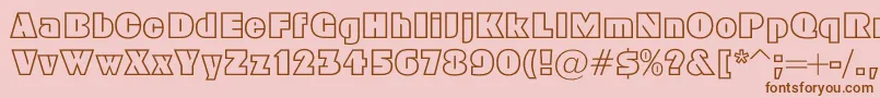 Geoc Font – Brown Fonts on Pink Background