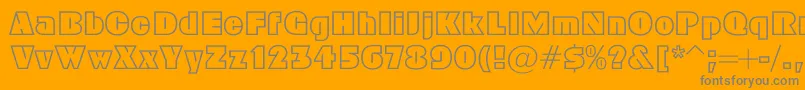 Geoc Font – Gray Fonts on Orange Background