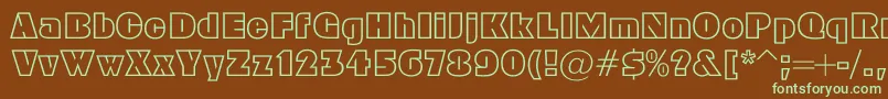 Geoc Font – Green Fonts on Brown Background