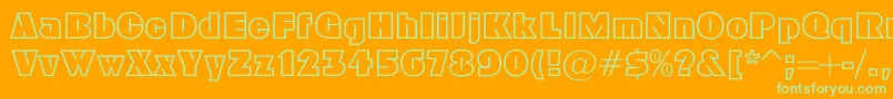 Geoc Font – Green Fonts on Orange Background