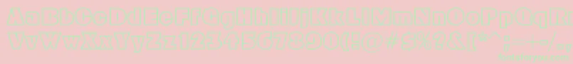 Geoc Font – Green Fonts on Pink Background