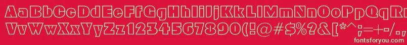 フォントGeoc – 赤い背景に緑の文字