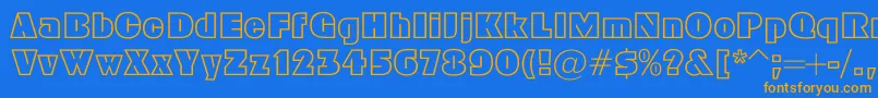 Geoc Font – Orange Fonts on Blue Background