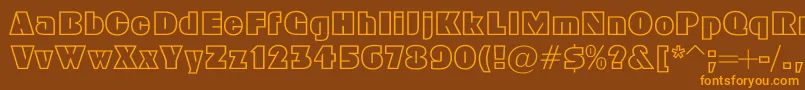 Geoc Font – Orange Fonts on Brown Background