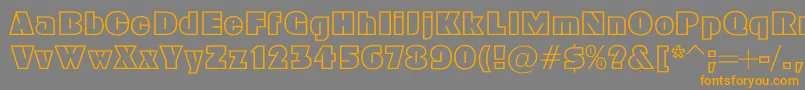 Geoc Font – Orange Fonts on Gray Background