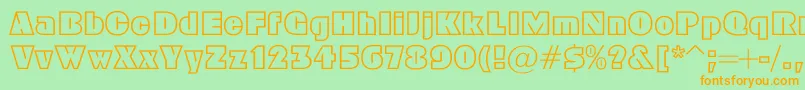 Geoc Font – Orange Fonts on Green Background
