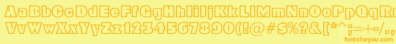 Geoc Font – Orange Fonts on Yellow Background