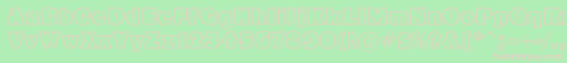 Geoc Font – Pink Fonts on Green Background