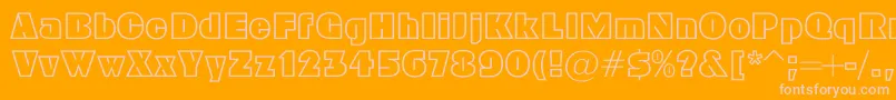 Geoc Font – Pink Fonts on Orange Background