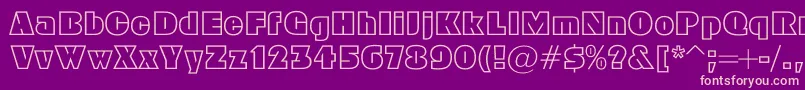 Geoc Font – Pink Fonts on Purple Background