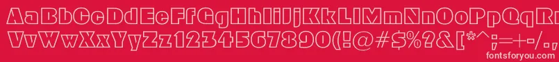Geoc Font – Pink Fonts on Red Background