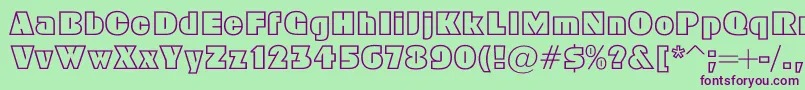 Geoc Font – Purple Fonts on Green Background