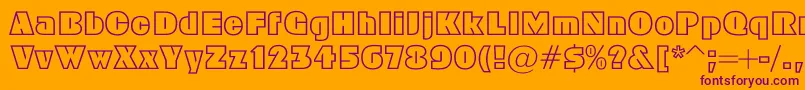 Geoc Font – Purple Fonts on Orange Background