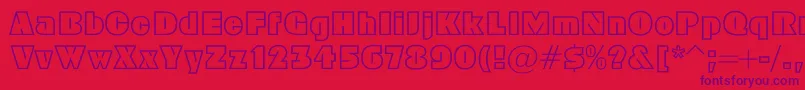 Geoc Font – Purple Fonts on Red Background