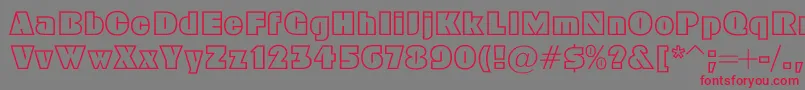 Geoc Font – Red Fonts on Gray Background