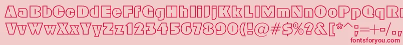 Geoc Font – Red Fonts on Pink Background