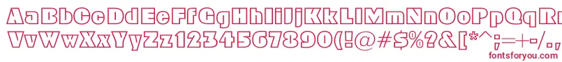 Geoc Font – Red Fonts on White Background