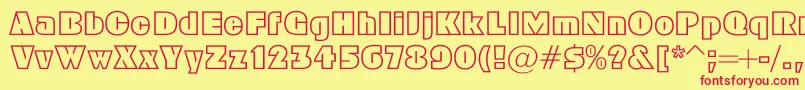 Geoc Font – Red Fonts on Yellow Background