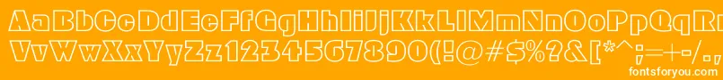 Geoc Font – White Fonts on Orange Background