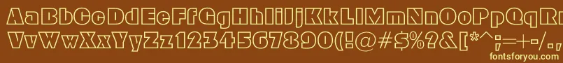 Geoc Font – Yellow Fonts on Brown Background