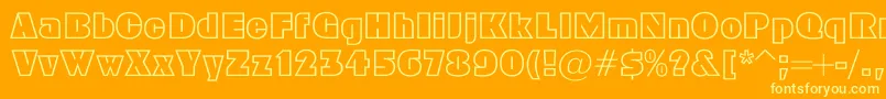 Geoc Font – Yellow Fonts on Orange Background