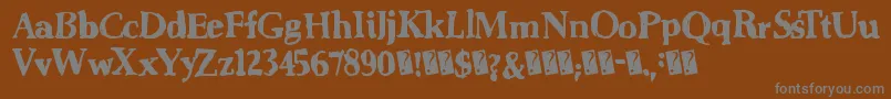 More about Countrygold Font Countrygold Font – Gray Fonts on Brown Background